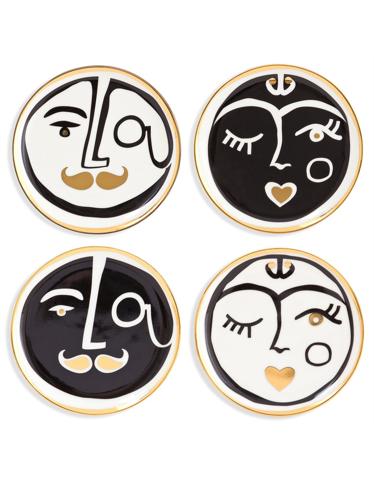 Marseilles Porcelain Coasters Set of 4