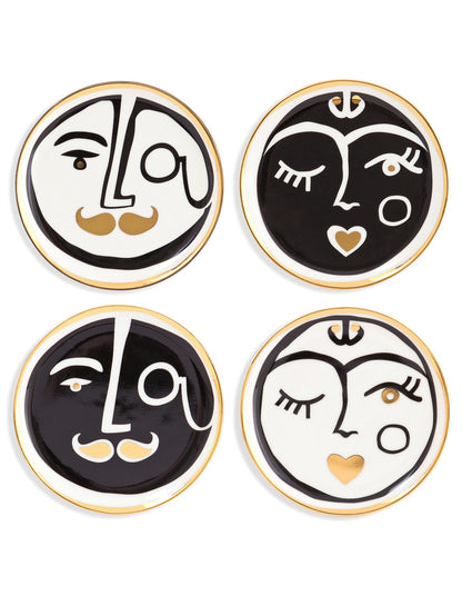 Marseilles Porcelain Coasters Set of 4