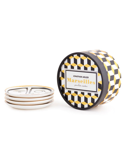 Marseilles Porcelain Coasters Set of 4