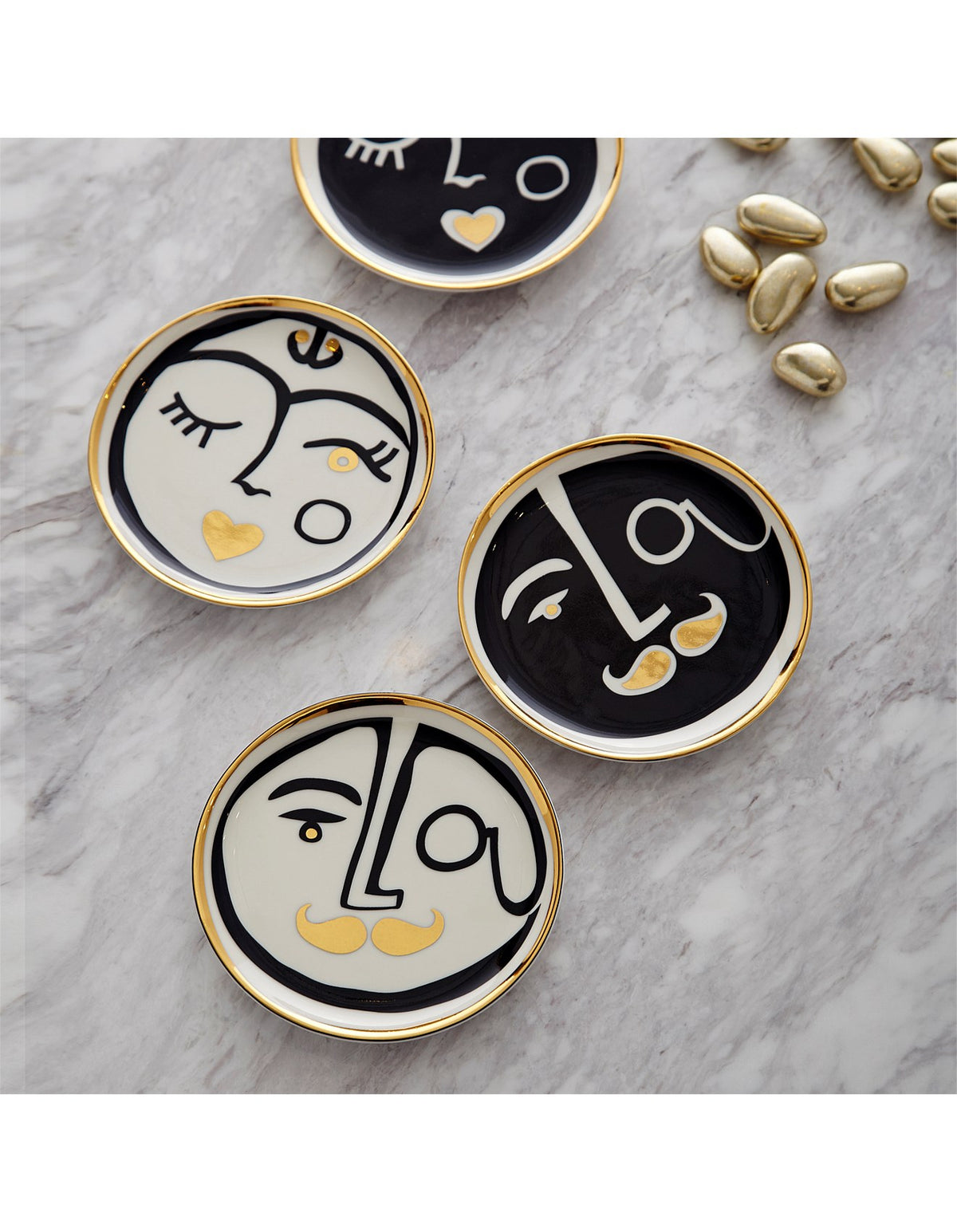 Marseilles Porcelain Coasters Set of 4