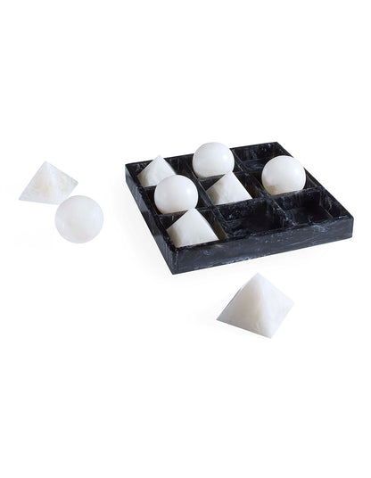 Como Tic Tac Toe Set Black White
