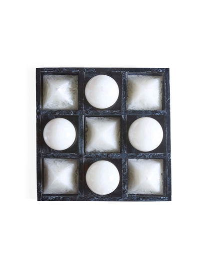 Como Tic Tac Toe Set Black White