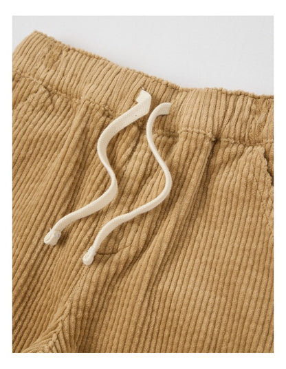 Straight Leg Cord Pant in Tan