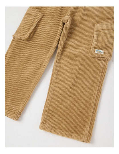 Straight Leg Cord Pant in Tan
