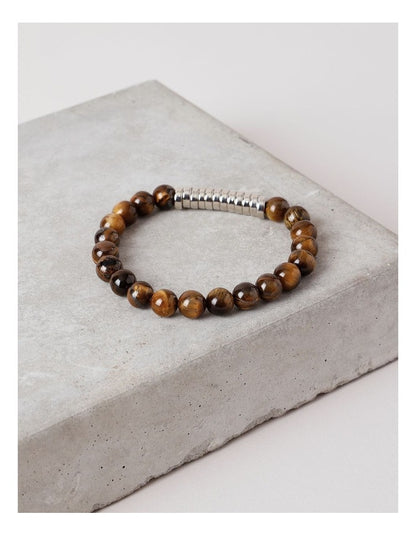 Semi Precious Bracelet in Brown