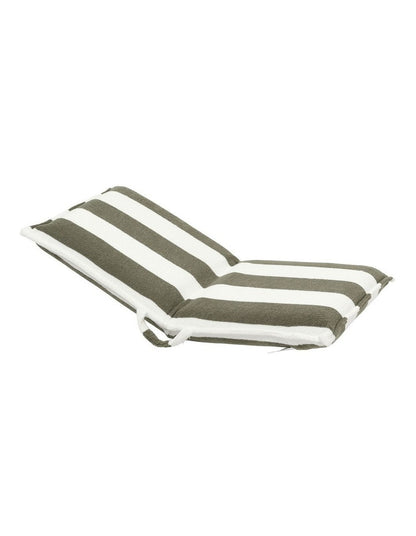The Vacay Terry Travel Lounger in Olive Stripe