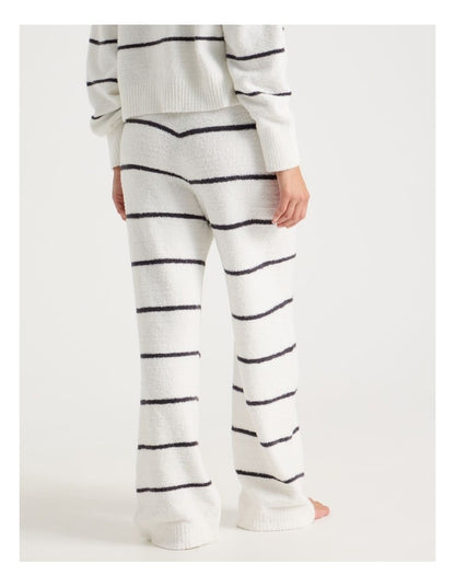 Cosy Boucle Straight Leg Pant in Ivory Y/D Stripe