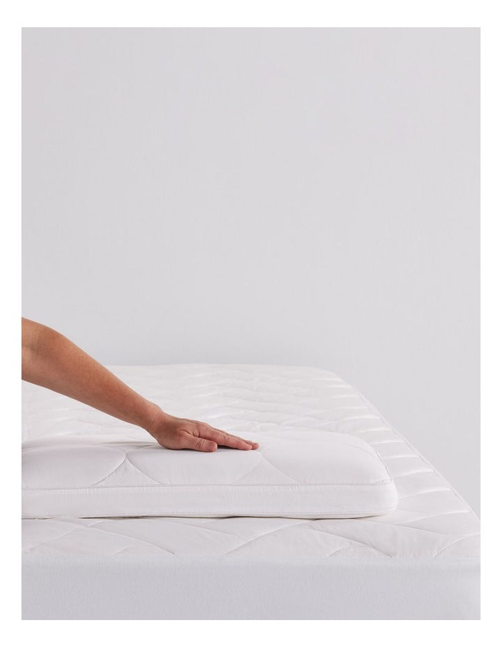 MiniJunior Kids MemorySupport Memory Foam Pillow with Quilted Wool Cotton Cover