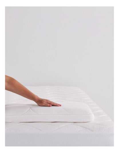 MiniJunior Kids MemorySupport Memory Foam Pillow with Quilted Wool Cotton Cover