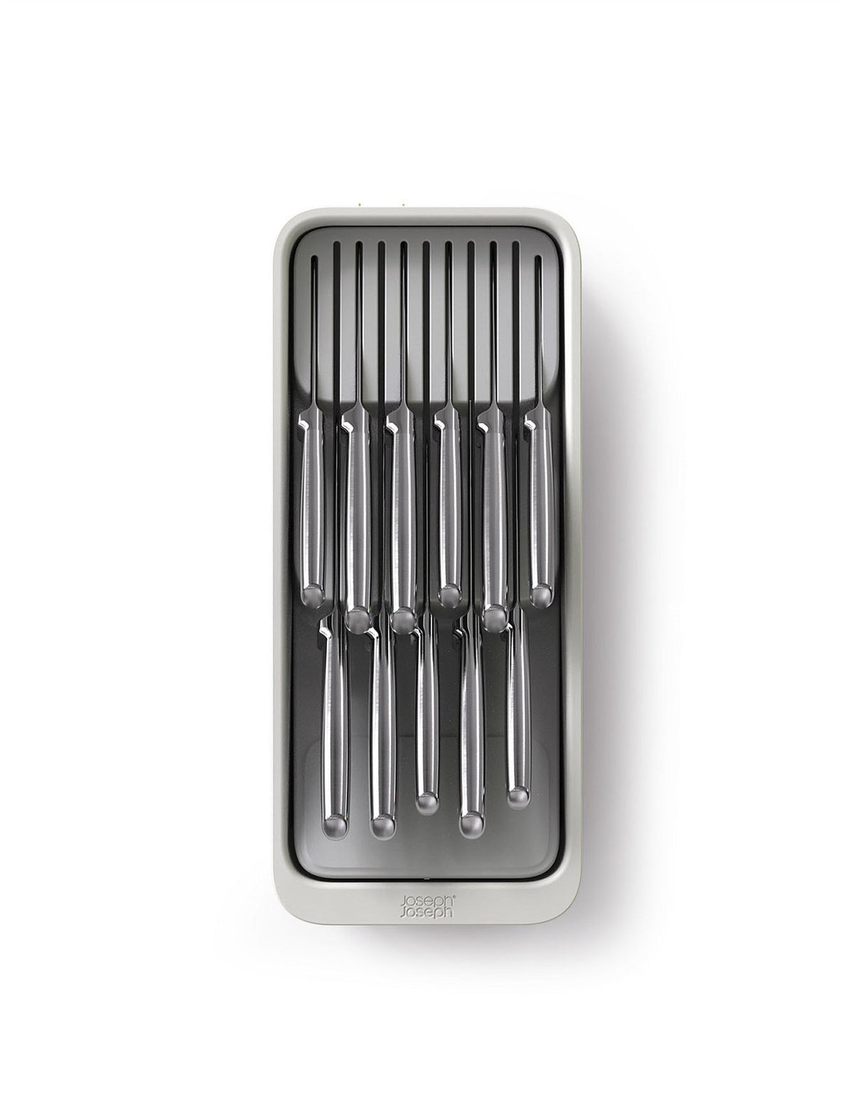 DrawerStore 39.8cm 2 Tier Compact Knife Organiser Grey