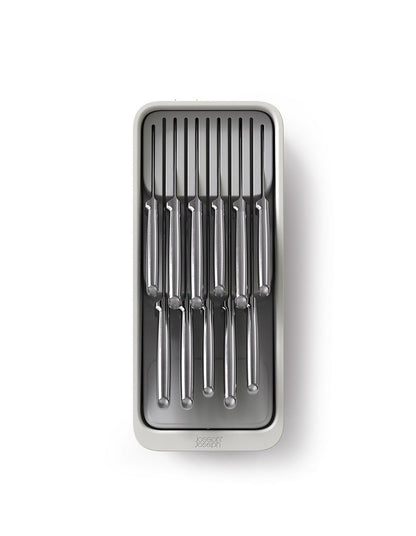 DrawerStore 39.8cm 2 Tier Compact Knife Organiser Grey