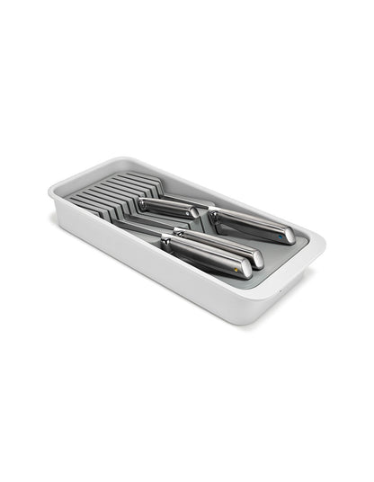 DrawerStore 39.8cm 2 Tier Compact Knife Organiser Grey