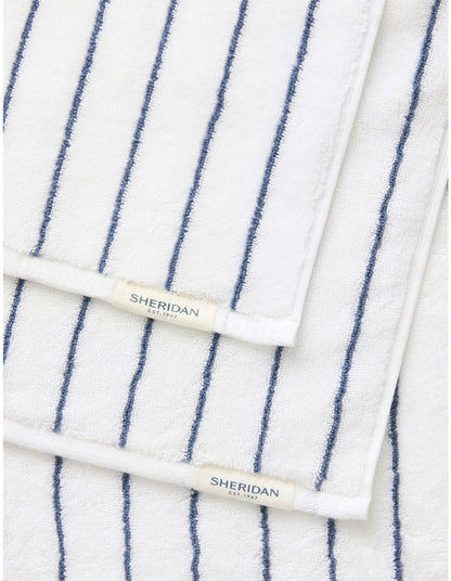 AVEN STRIPE FACE WASHER IN WHITE
