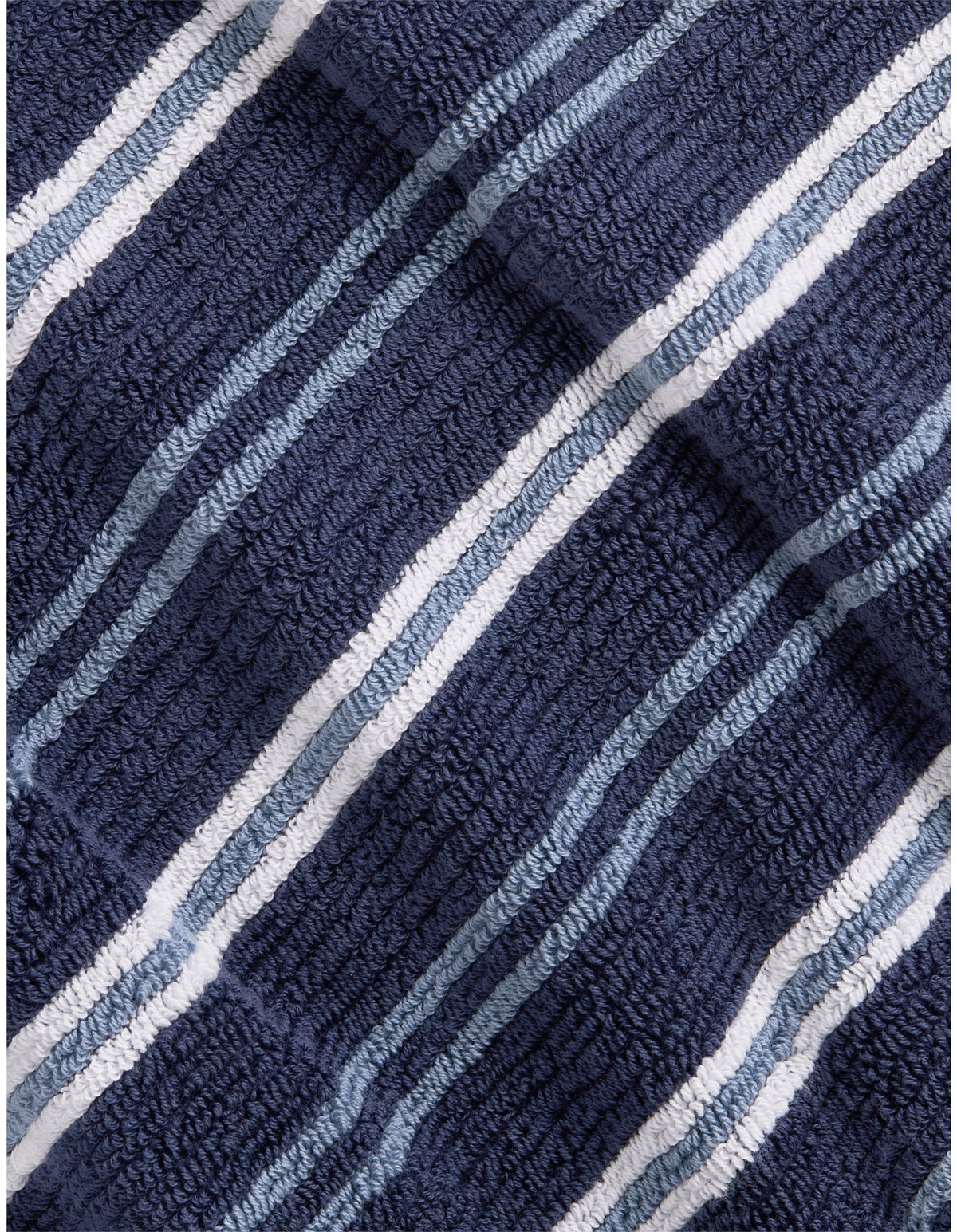 LIVING TEXTURES STRIPE BATH MAT IN NAVY