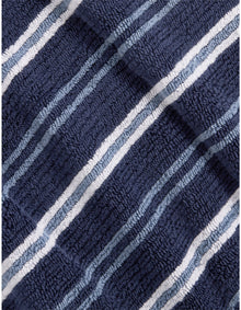 LIVING TEXTURES STRIPE FACE WASHER IN NAVY