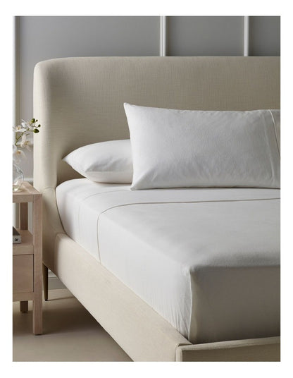 Cotton Flannelette Sheet Set in White