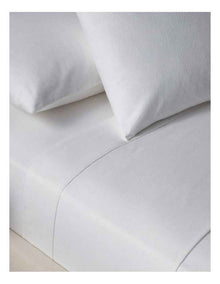 Cotton Flannelette Sheet Set in White