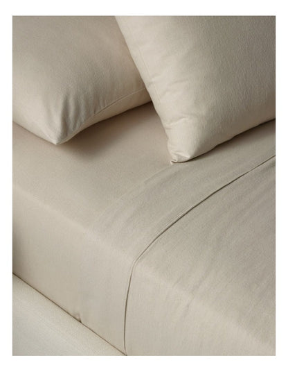 Cotton Flannelette Sheet Set in Natural