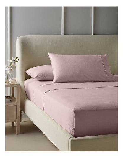 Cotton Flannelette Sheet Set in Pink