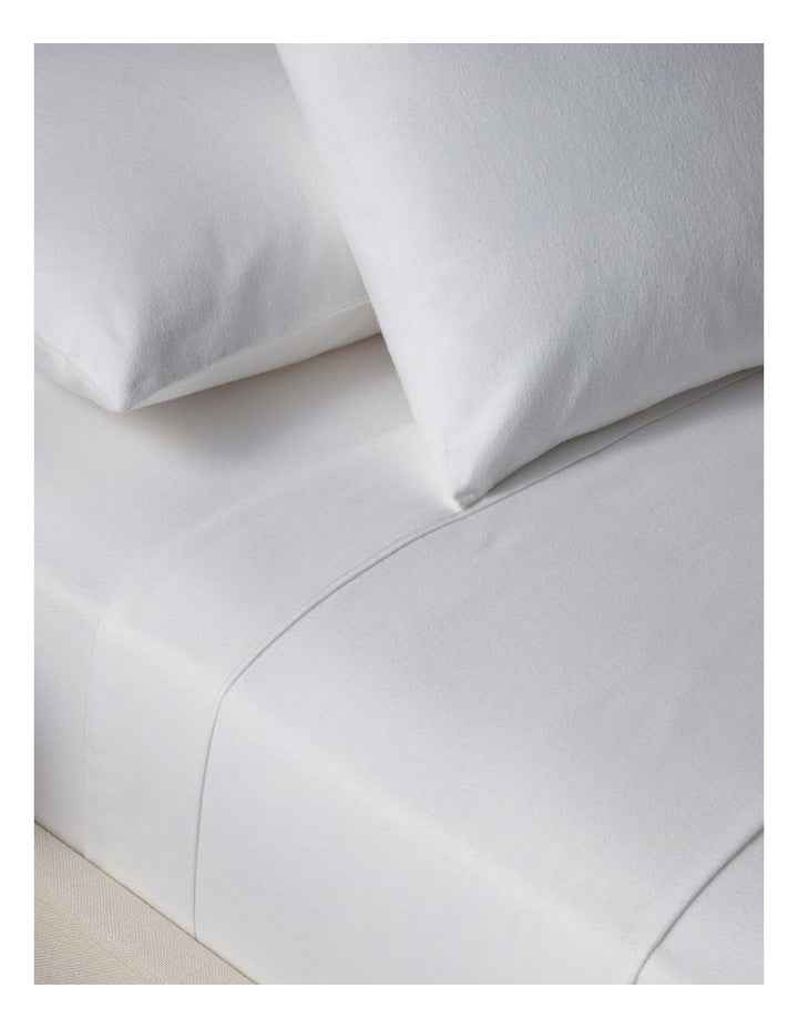 Cotton Flannelette Sheet Separates in White