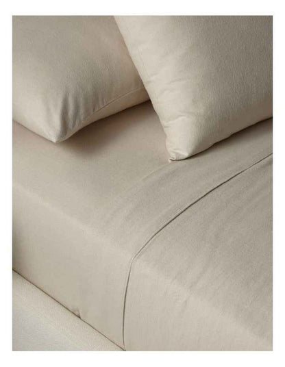 Cotton Flannelette Sheet Separates in Natural