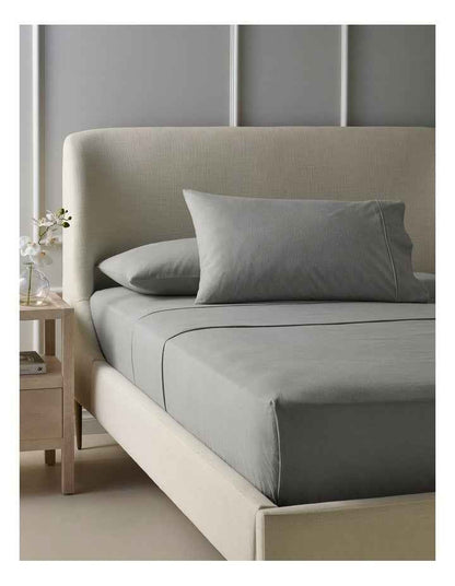 Cotton Flannelette Sheet Separates in Silver