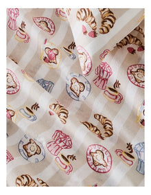 Breakfast in Bed Flannelette Sheet Set in Berry