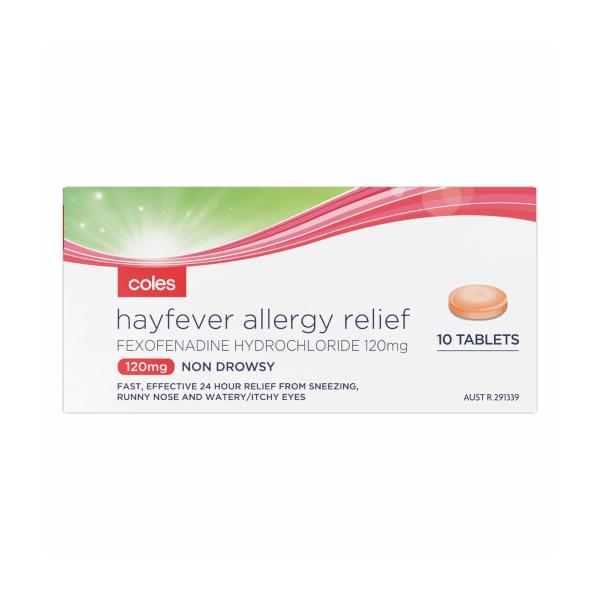 Hayfever Allergy Relief Fexofenadine 120Mg Tablets