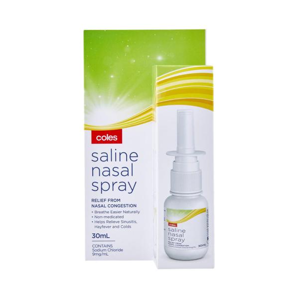 COLES NASAL SALINE SOLUTION 30ML