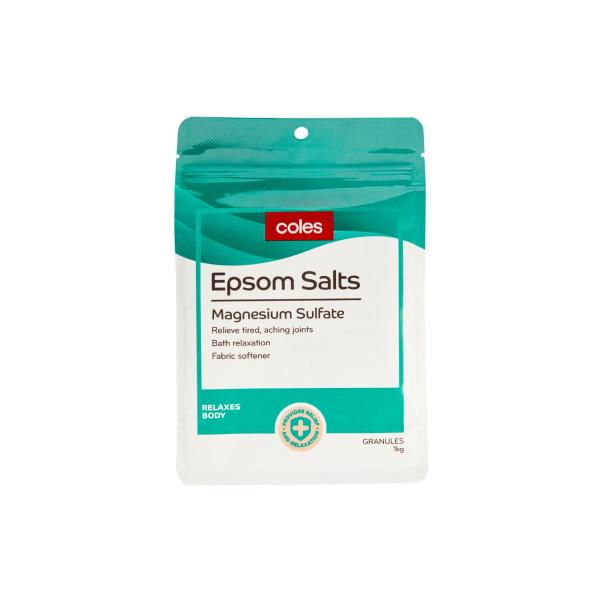 COLES EPSOM SALTS 1KG