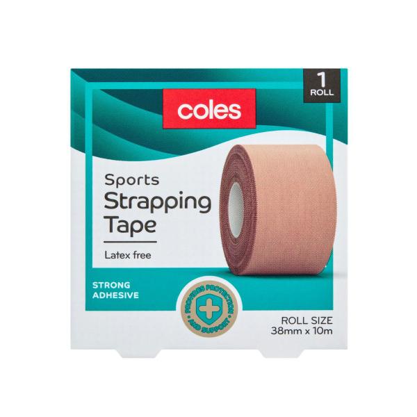 COLES SPORT STRAPPING TAPE 38MM 1EACH