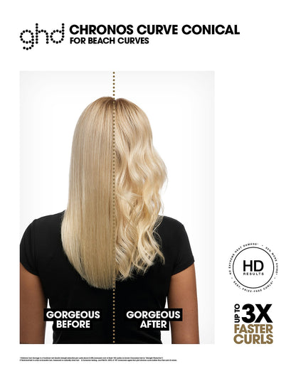 Chronos Curve Conical Wand Hair Curler 28-23mm