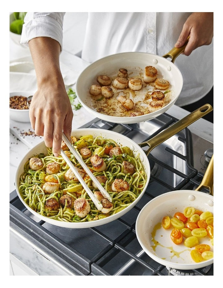 PFAS-Free Ceramic Non-Stick Padova Reserve Frypan 30cm in Cream