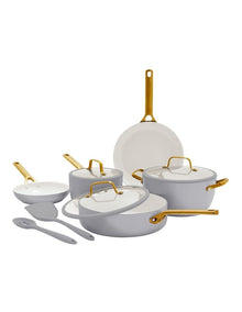 PFAS-free ceramic non-stick Padova Reserve Cookware Set 5 Piece in Dove Grey