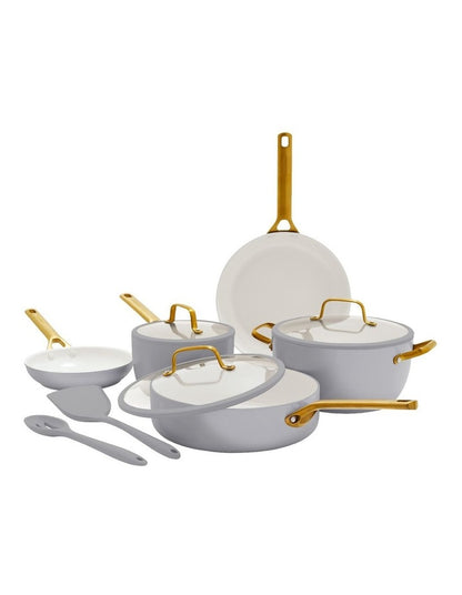 PFAS-free ceramic non-stick Padova Reserve Cookware Set 5 Piece in Dove Grey