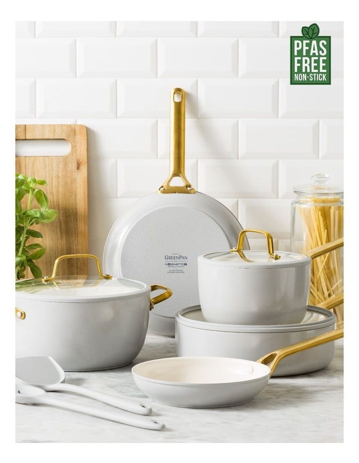 PFAS-free ceramic non-stick Padova Reserve Cookware Set 5 Piece in Dove Grey