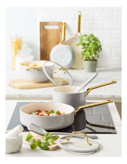 PFAS-free ceramic non-stick Padova Reserve Cookware Set 5 Piece in Dove Grey