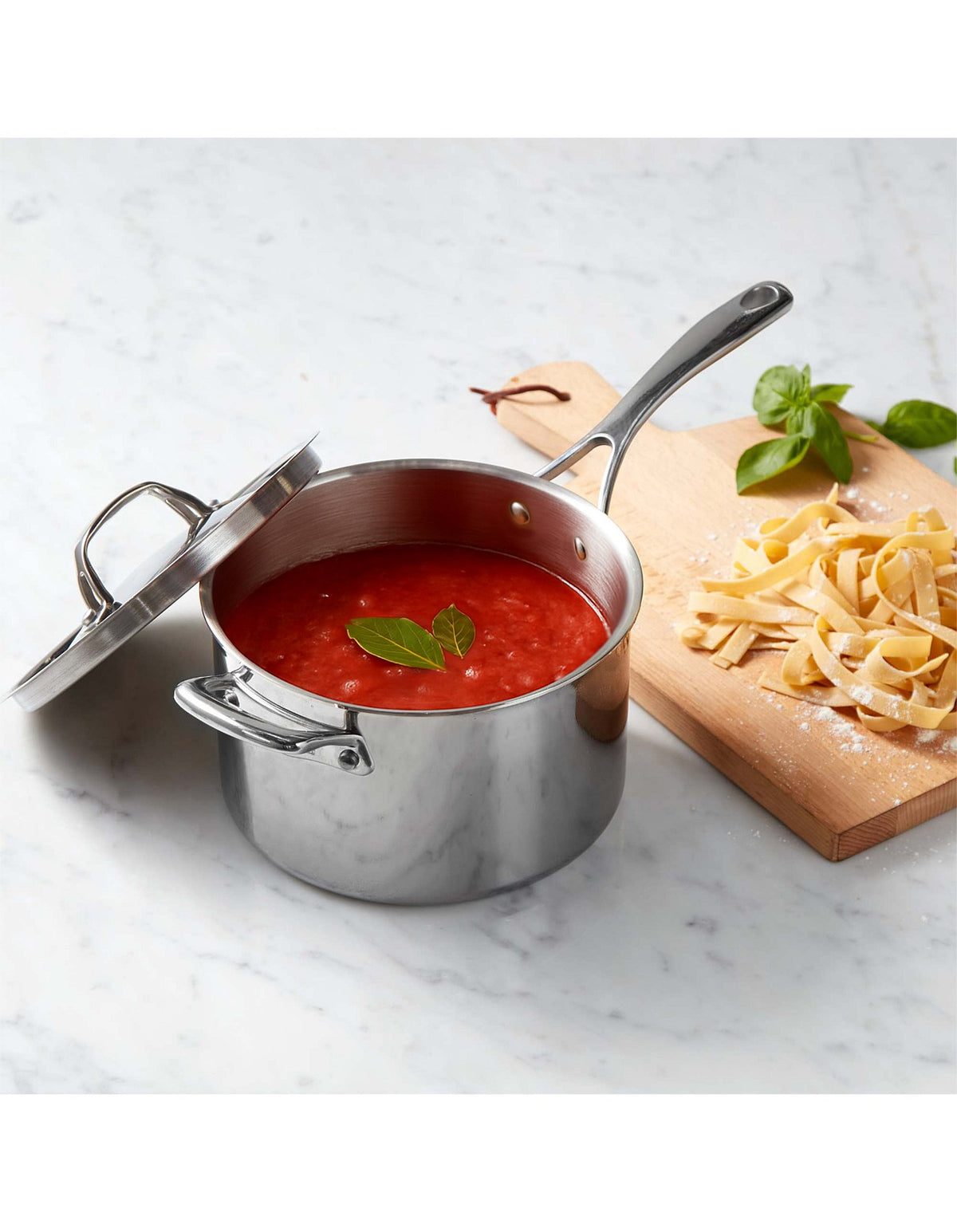 Eternita Stainless Steel Induction Covered Saucepan With Helper Handle 20cm/3.7L