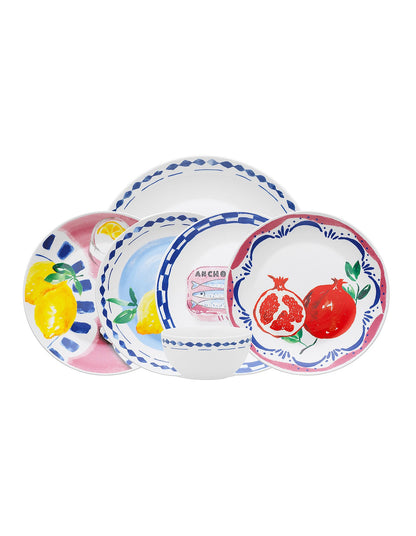 Positano 12 Piece Porcelain Dinner Set Multi