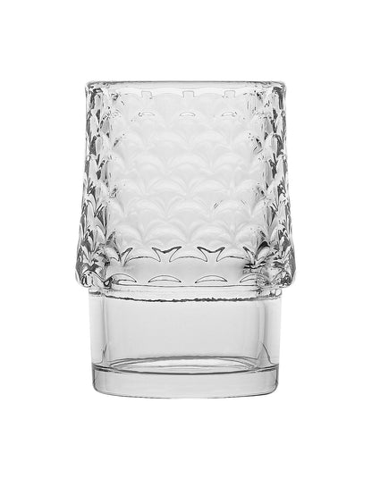 Mare 260ml Textured Glass Tumblers Set of 4 Clear