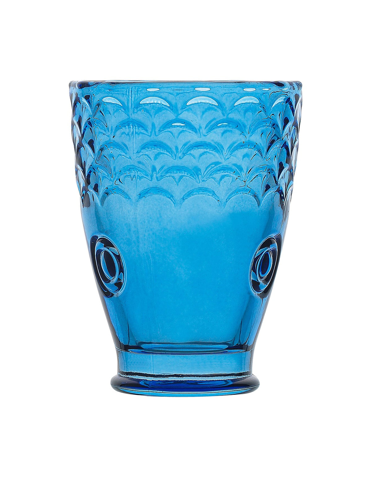 Mare 260ml Textured Glass Tumblers Set of 4 Blue