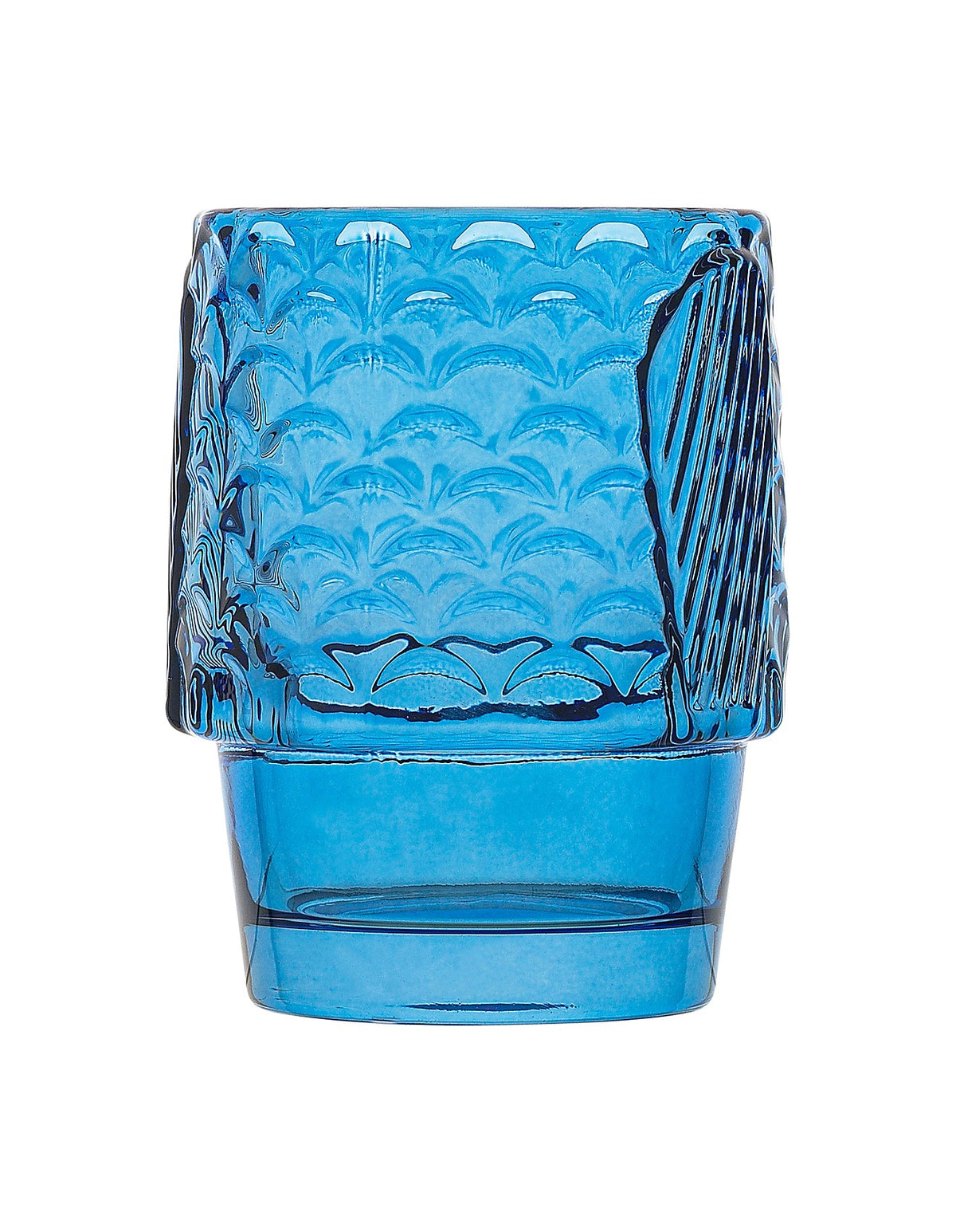 Mare 260ml Textured Glass Tumblers Set of 4 Blue