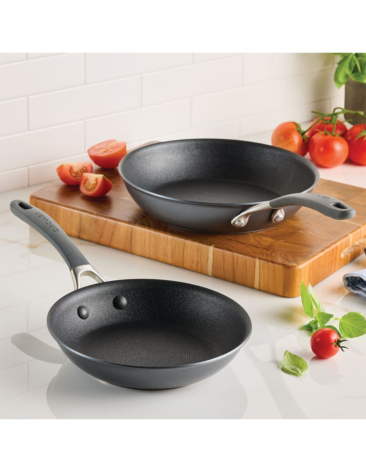 ScratchDefense A1 Nonstick Induction skillet twin pack