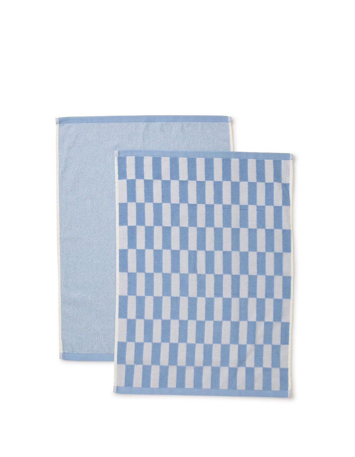 Remy Australian Cotton Tea Towels Set of 2 Blue Check