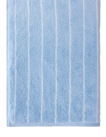 AVEN STRIPE BATH SHEET IN SKYLIGHT