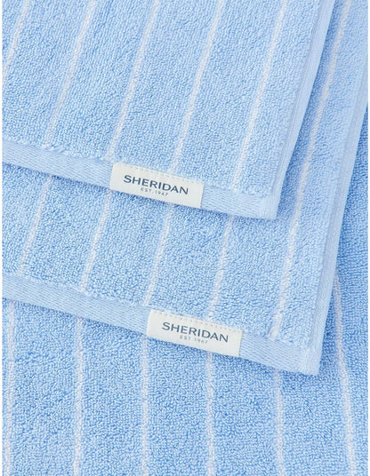 AVEN STRIPE BATH TOWEL IN SKYLIGHT