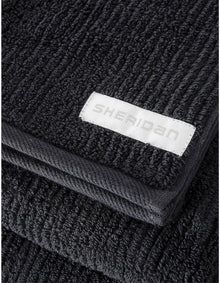 LIVING TEXTURES BATH SHEET IN CARBON