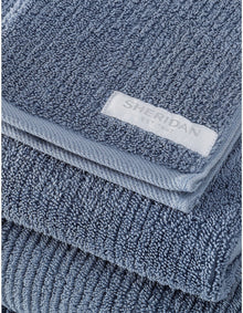 LIVING TEXTURES BATH SHEET IN ORIENT BLUE