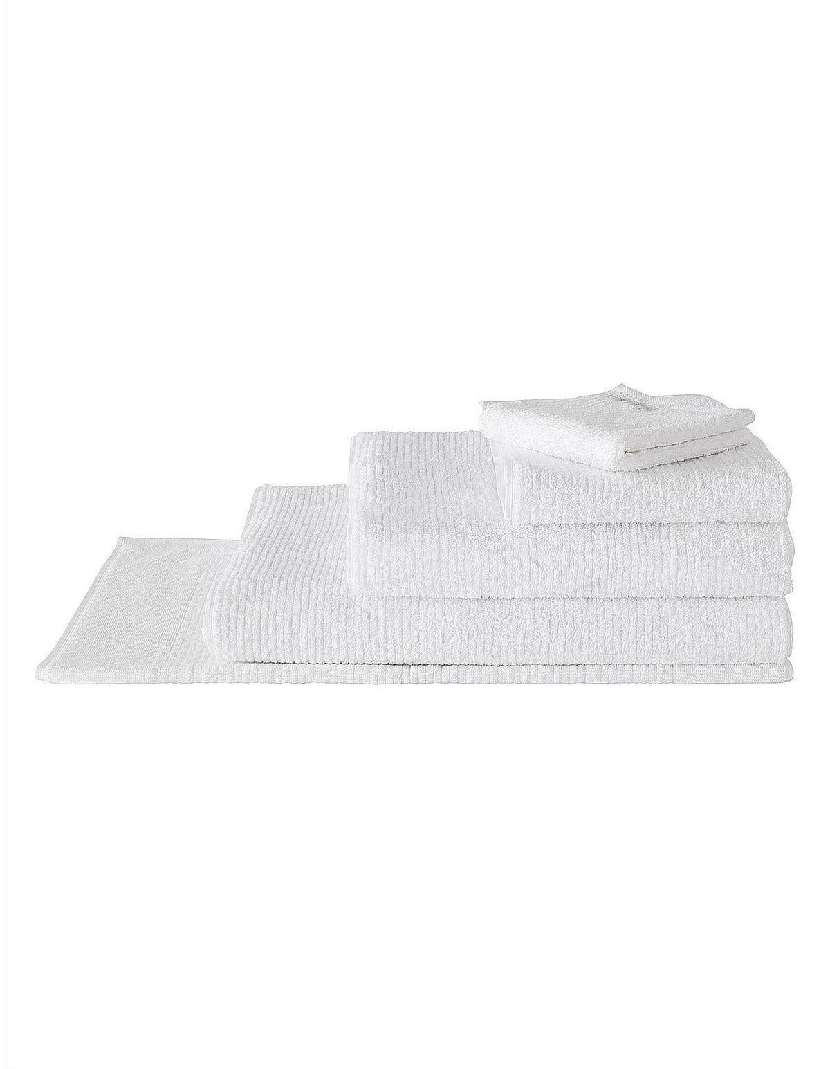 LIVING TEXTURES BATH SHEET IN WHITE