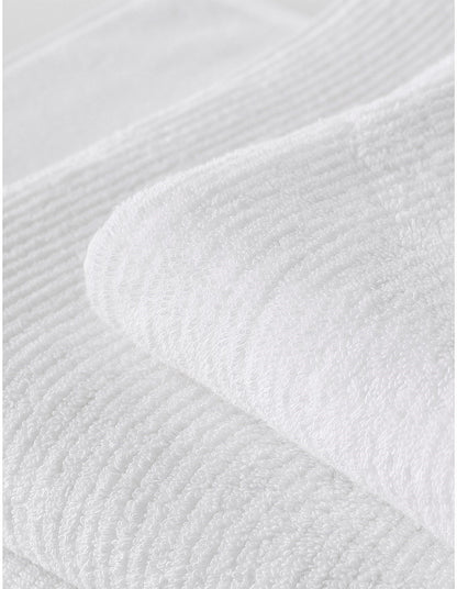 LIVING TEXTURES BATH SHEET IN WHITE